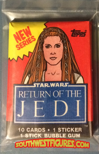 ROTJ S1 SLIGHT TEARS !! Star Wars Jedi 1983 - 4x Wax Pack Card Wrapper SET 